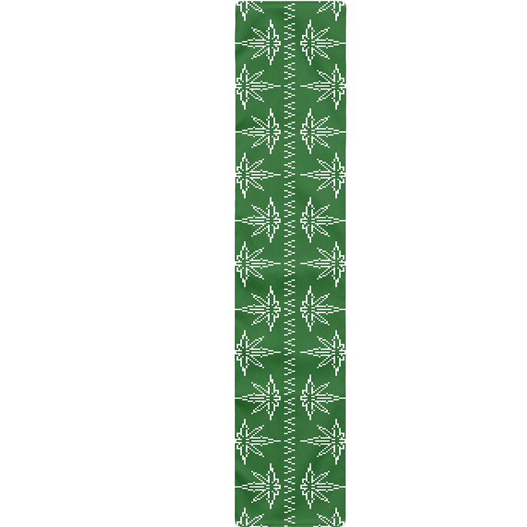 Christmas Pot Leaf Pattern Print Table Runner