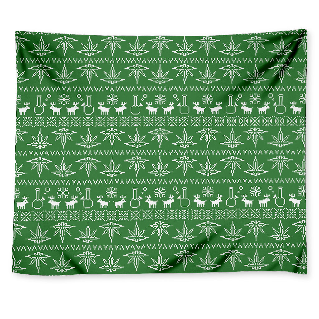 Christmas Pot Leaf Pattern Print Tapestry