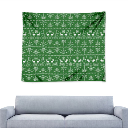Christmas Pot Leaf Pattern Print Tapestry