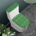 Christmas Pot Leaf Pattern Print Toilet Lid And Tank Cover Set