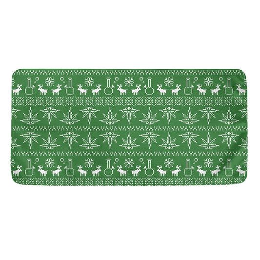 Christmas Pot Leaf Pattern Print Towel