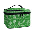 Christmas Pot Leaf Pattern Print Travel Makeup Bag