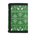 Christmas Pot Leaf Pattern Print Trifold Wallet