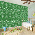 Christmas Pot Leaf Pattern Print Wall Sticker