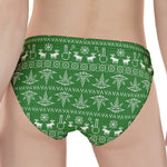 Christmas Pot Leaf Pattern Print Women's Panties