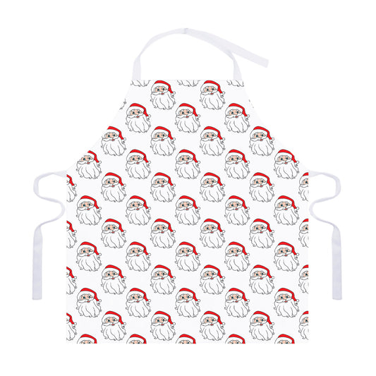 Christmas Santa Claus Pattern Print Adjustable Apron