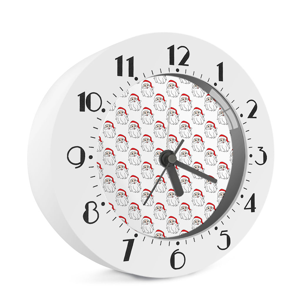 Christmas Santa Claus Pattern Print Alarm Clock