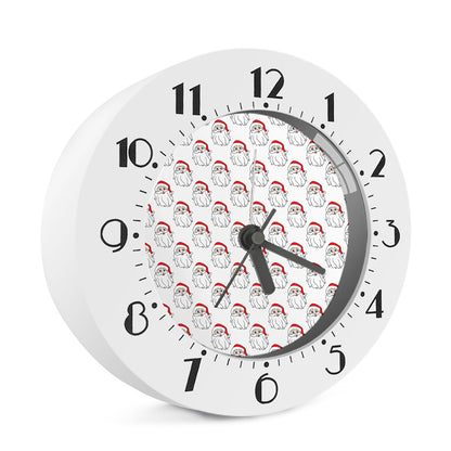 Christmas Santa Claus Pattern Print Alarm Clock