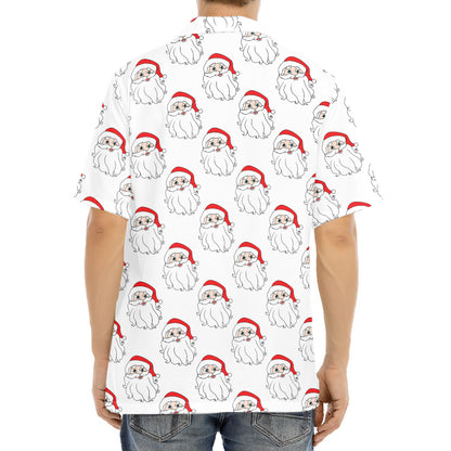 Christmas Santa Claus Pattern Print Aloha Shirt