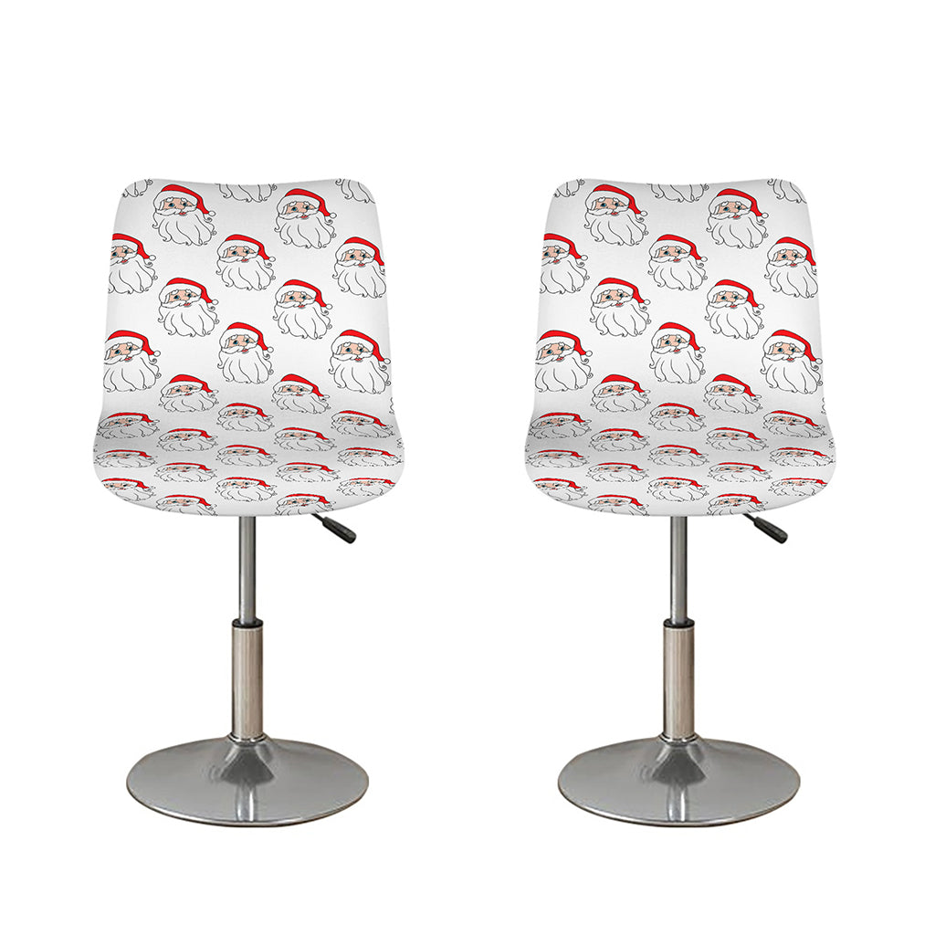Christmas Santa Claus Pattern Print Bar Stool Covers