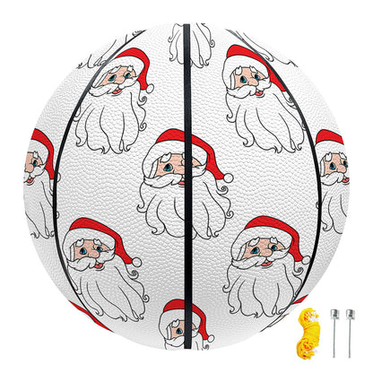 Christmas Santa Claus Pattern Print Basketball