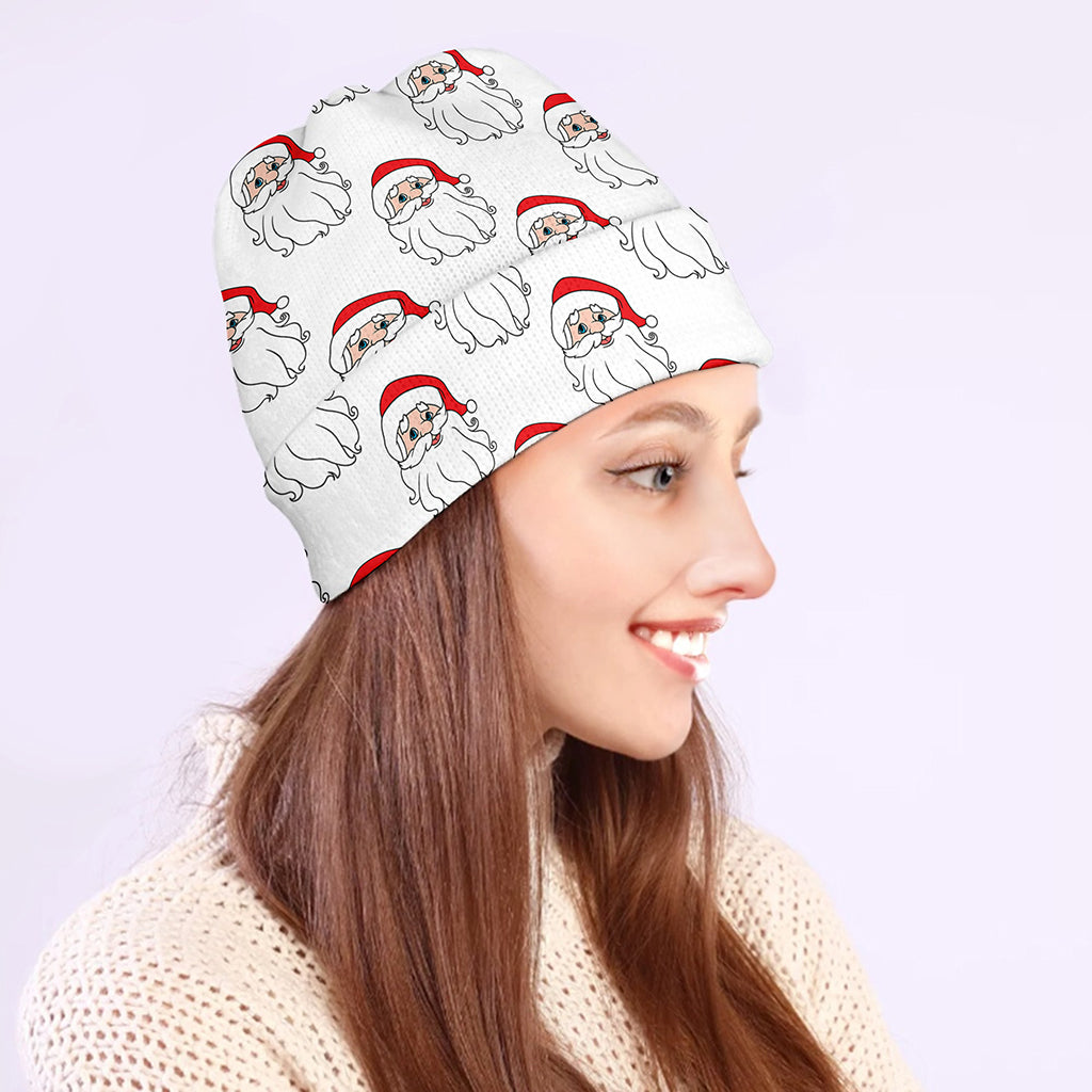 Christmas Santa Claus Pattern Print Beanie