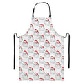 Christmas Santa Claus Pattern Print Bib Apron With Pocket