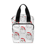 Christmas Santa Claus Pattern Print Bible Tote Bag