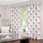 Christmas Santa Claus Pattern Print Blackout Grommet Curtains