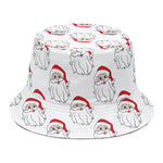Christmas Santa Claus Pattern Print Bucket Hat