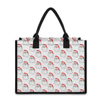 Christmas Santa Claus Pattern Print Canvas Tote Bag
