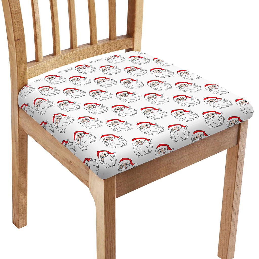 Christmas Santa Claus Pattern Print Chair Cushion Cover