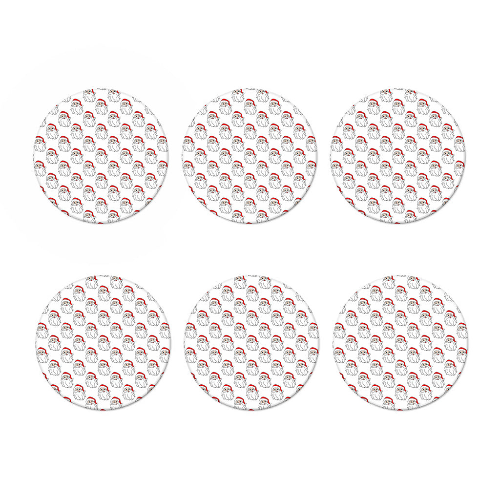 Christmas Santa Claus Pattern Print Coaster Set