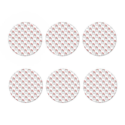 Christmas Santa Claus Pattern Print Coaster Set