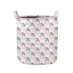 Christmas Santa Claus Pattern Print Collapsible Laundry Basket