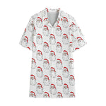 Christmas Santa Claus Pattern Print Cotton Hawaiian Shirt