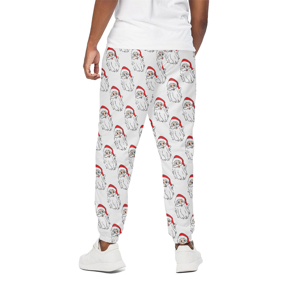 Christmas Santa Claus Pattern Print Cotton Pants