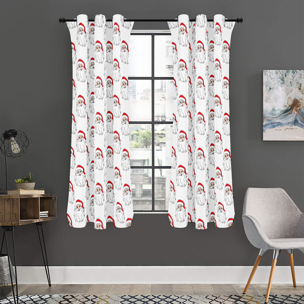 Christmas Santa Claus Pattern Print Curtain