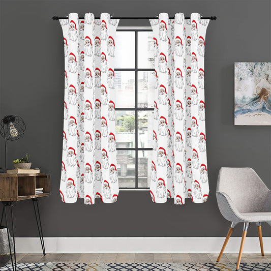 Christmas Santa Claus Pattern Print Curtain