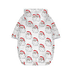 Christmas Santa Claus Pattern Print Dog Zip Up Hoodie