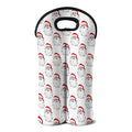 Christmas Santa Claus Pattern Print Double Neoprene Wine Tote