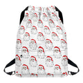 Christmas Santa Claus Pattern Print Drawstring Backpack