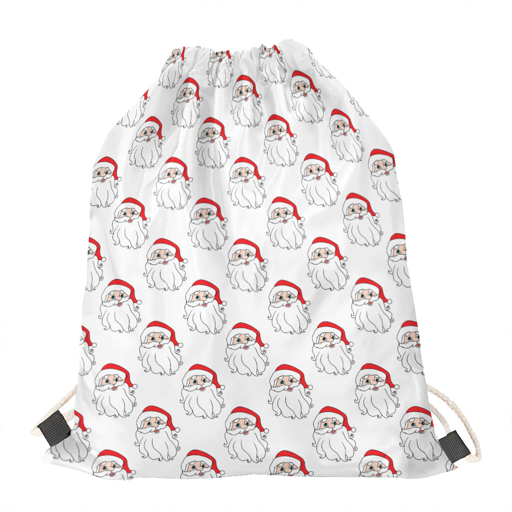 Christmas Santa Claus Pattern Print Drawstring Bag
