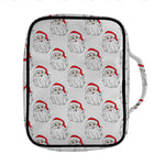 Christmas Santa Claus Pattern Print Front Pocket Bible Bag
