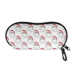 Christmas Santa Claus Pattern Print Glasses Case