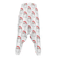 Christmas Santa Claus Pattern Print Hammer Pants