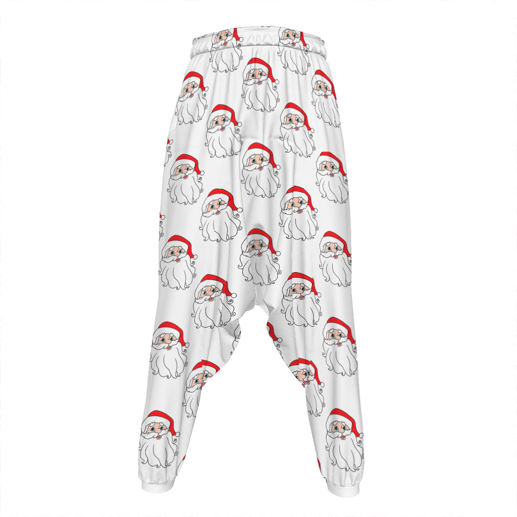 Christmas Santa Claus Pattern Print Hammer Pants