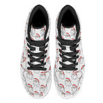 Christmas Santa Claus Pattern Print High Top Leather Sneakers