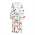 Christmas Santa Claus Pattern Print Hooded Bathrobe