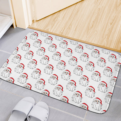 Christmas Santa Claus Pattern Print Indoor Door Mat