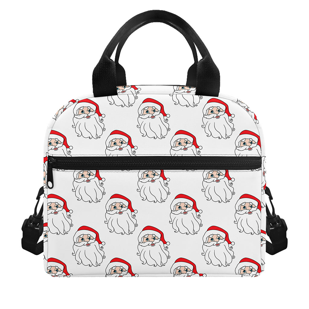 Christmas Santa Claus Pattern Print Insulated Lunch Bag