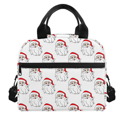 Christmas Santa Claus Pattern Print Insulated Lunch Bag