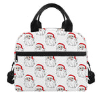 Christmas Santa Claus Pattern Print Insulated Lunch Bag