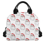 Christmas Santa Claus Pattern Print Insulated Lunch Bag