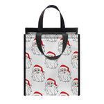 Christmas Santa Claus Pattern Print Insulated Lunch Tote