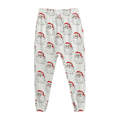 Christmas Santa Claus Pattern Print Jogger Pants