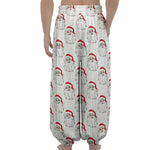 Christmas Santa Claus Pattern Print Lantern Pants