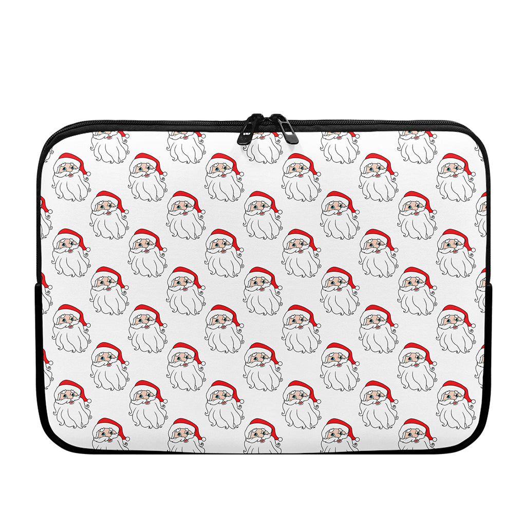 Christmas Santa Claus Pattern Print Laptop Sleeve