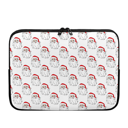 Christmas Santa Claus Pattern Print Laptop Sleeve