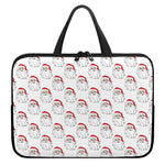 Christmas Santa Claus Pattern Print Laptop Sleeve With Handle